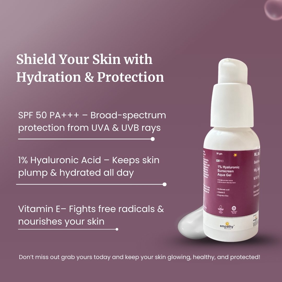 1% Hyaluronic Acid SPF 50 PA+++ Sunscreen (Pack of 3) - Image 2