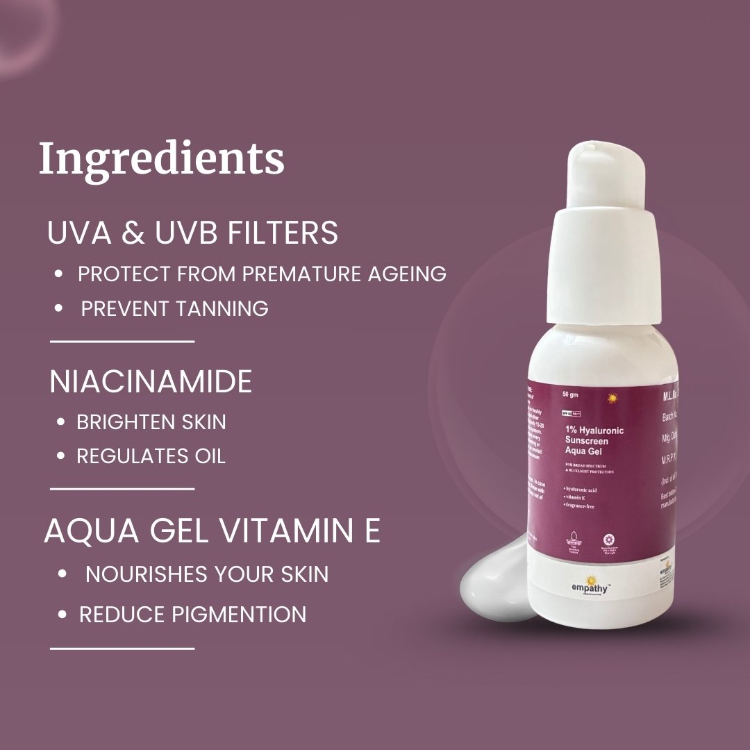 1% Hyaluronic Acid SPF 50 PA+++ Sunscreen (Pack of 3) - Image 4