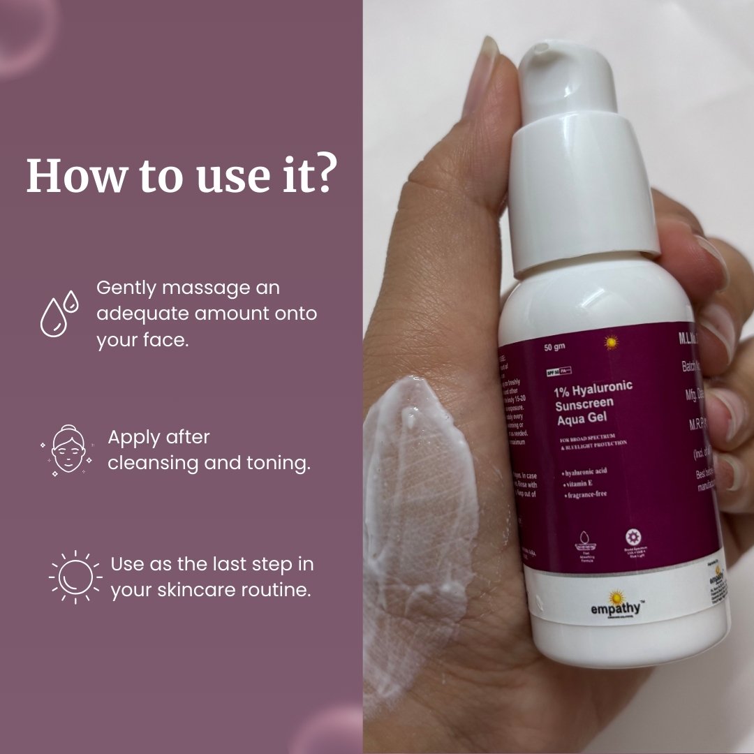 1% Hyaluronic Acid SPF 50 PA+++ Sunscreen (Pack of 3) - Image 6